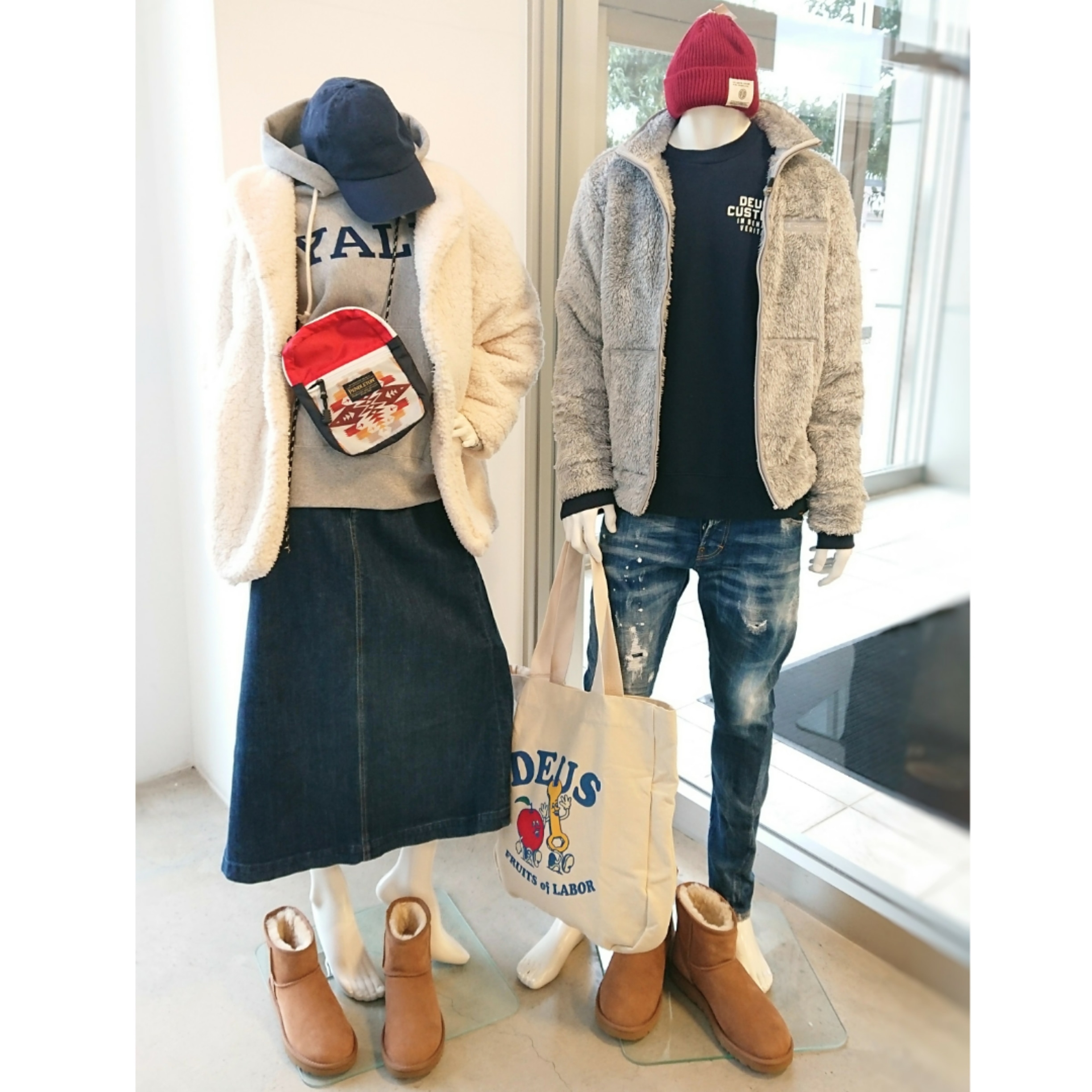 ピックアップ ボアアウター カップルコーデ ボワール