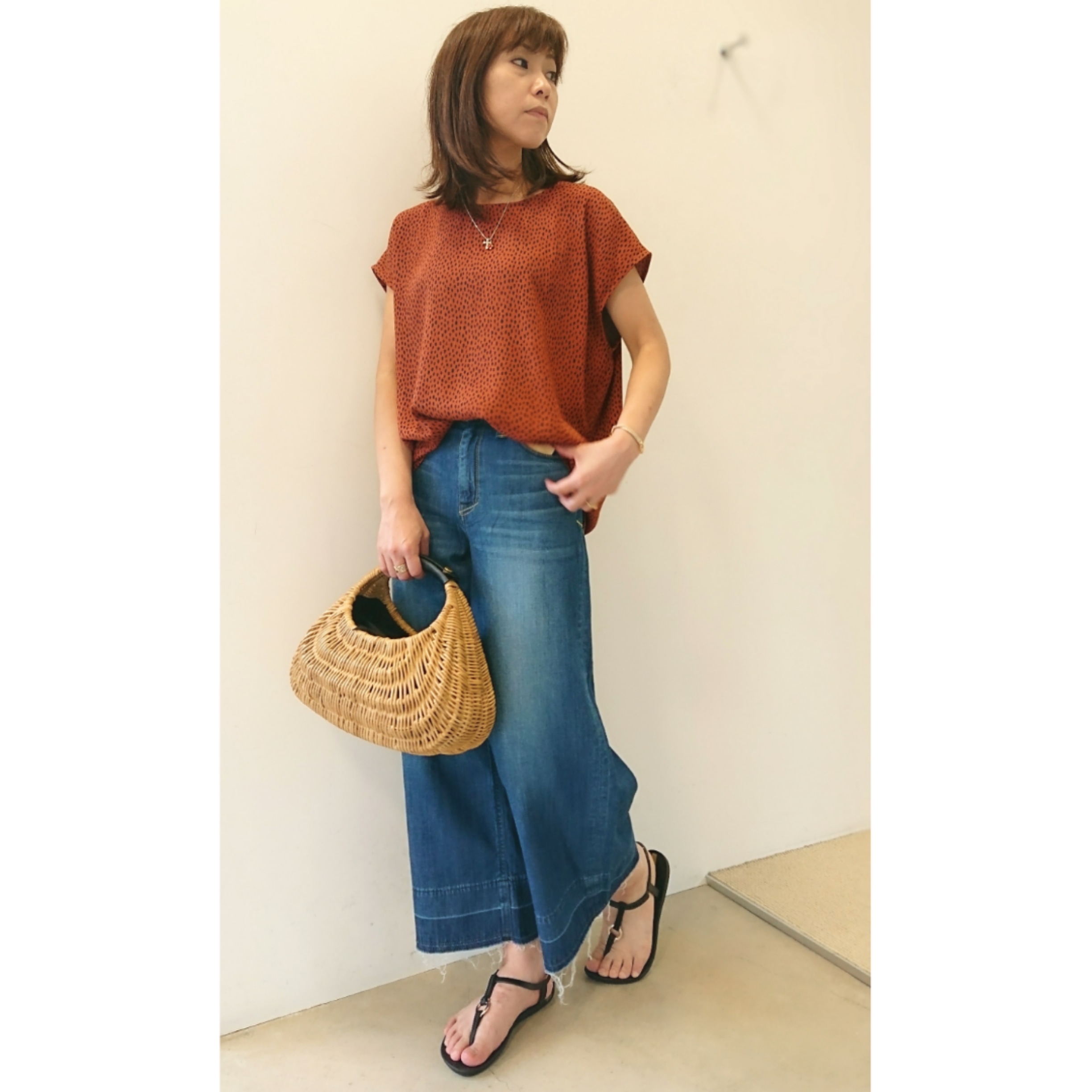 コーディネート Women S プリント ブラウス コーデ ボワール インターナショナル Voir International コーディネート Women S プリント ブラウス コーデ ボワール インターナショナル Voir International