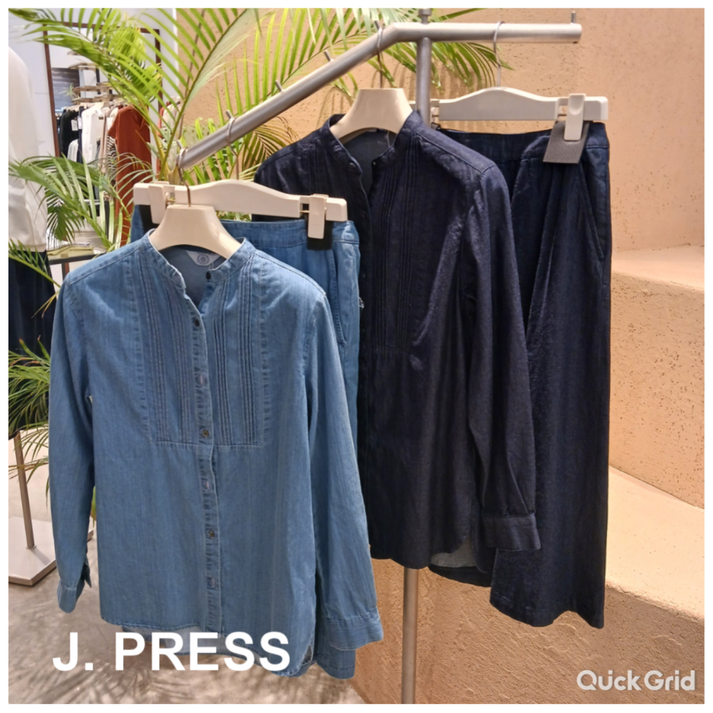 新入荷】j.press(ジェイプレス) リバティブラウス デニム